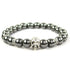 Hematite Crystal Skull Bracelet